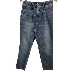 Hollister Womens Curvy Ultra High Rise Mom Paper Bag Jeans Size 5S 27x25